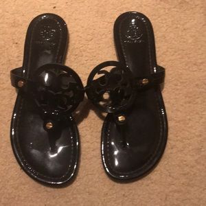 Tory Burch Miller Sandals Black Size 6.5